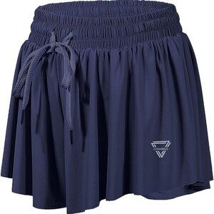 Luogongzi 2 in 1 Flowy Running Shorts for Women